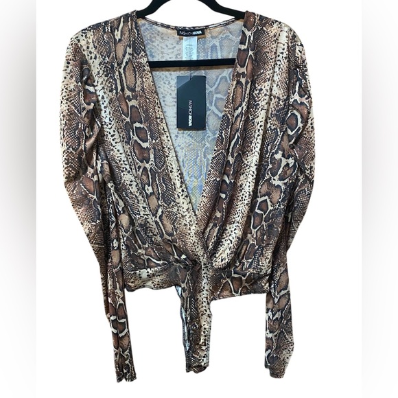 NWT Snake Your Time Surplice Body Suit - Picture 3 of 5